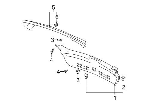 2005 Mitsubishi Endeavor Interior Trim - Lift Gate