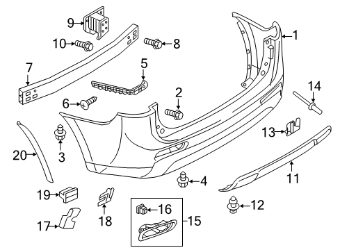 2015 Mitsubishi Outlander Impact Bar Diagram for 6410C519