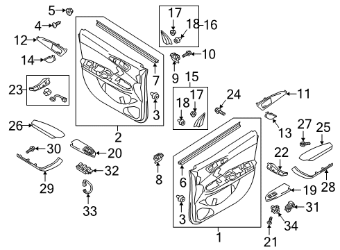 2022 Mitsubishi Eclipse Cross Interior Trim - Front Door