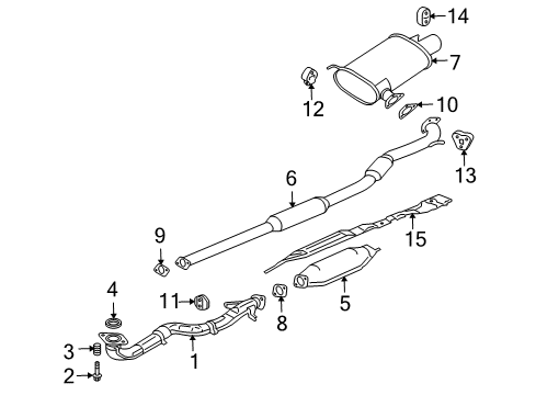 2005 Mitsubishi Lancer Heat Shield, Front Diagram for MR516127
