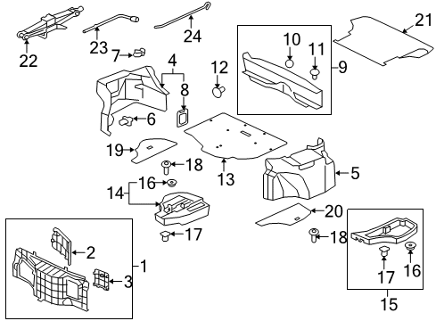 2013 Mitsubishi Lancer Interior Trim - Rear Body Diagram 3