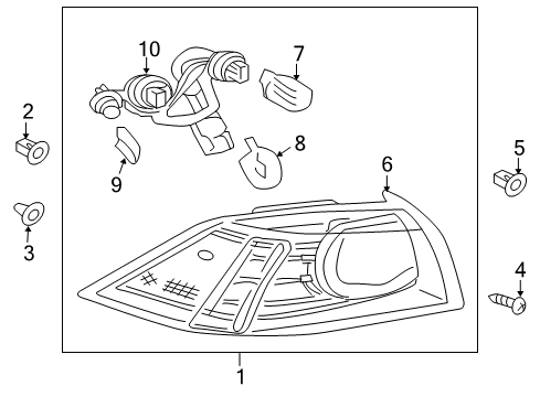 2012 Mitsubishi Lancer Combination Lamps Diagram 4