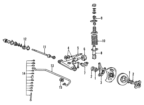 1987 Mitsubishi Galant Lower Control Arm - Front