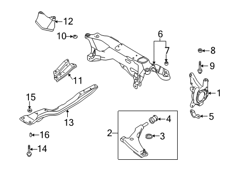 2000 Mitsubishi Eclipse Front Suspension Components Diagram 2