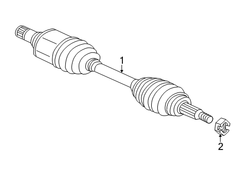 2022 Mitsubishi Outlander PHEV Drive Axles - Front