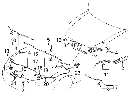 2012 Mitsubishi Eclipse Latch Diagram for 5908A121