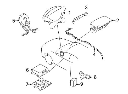 2005 Mitsubishi Endeavor Air Bag Components