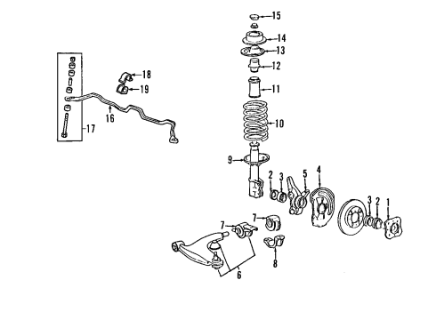 1996 Mitsubishi Mirage Lower Control Arm - Front
