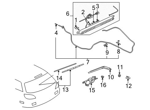 2005 Mitsubishi Outlander Wiper & Washer Components