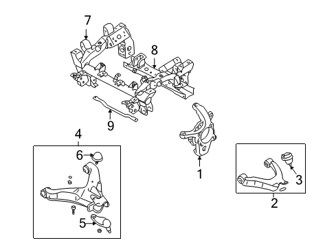 2001 Mitsubishi Montero Front Suspension Components