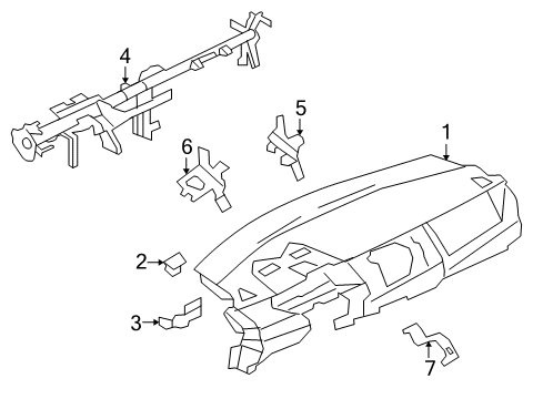2013 Mitsubishi Lancer Instrument Panel Diagram 2