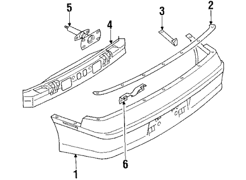 1991 Mitsubishi Eclipse Bumper & Components - Rear
