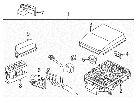 2009 Mitsubishi Lancer Fuse & Relay Box Diagram for 8565A111