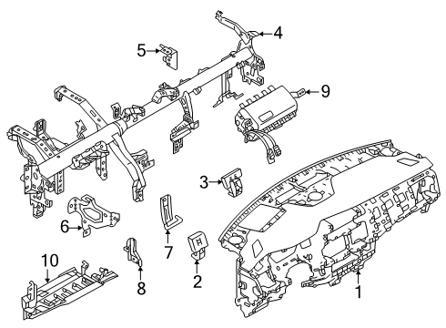 2025 Mitsubishi Outlander Instrument Panel Diagram for 68103W151P