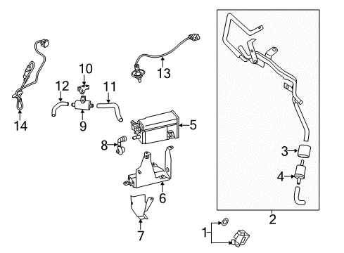 2017 Mitsubishi Outlander Emission Components