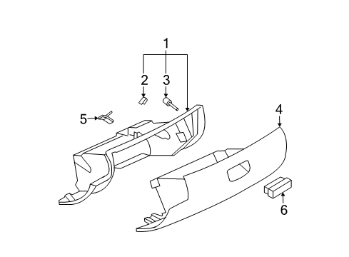 2011 Mitsubishi Galant Glove Box