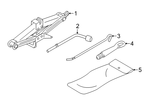 2017 Mitsubishi Mirage G4 Jack & Components