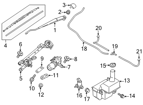 2014 Mitsubishi Mirage Wipers Diagram 2