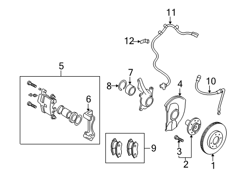 2012 Mitsubishi Outlander Brake Components