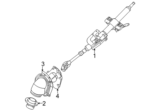 2007 Mitsubishi Lancer Steering Column Components