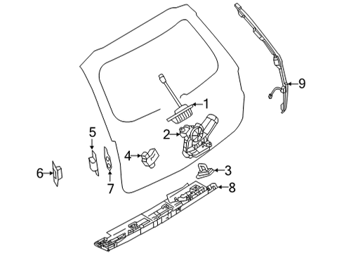 2023 Mitsubishi Outlander Lock Actuator Diagram for 5808A031