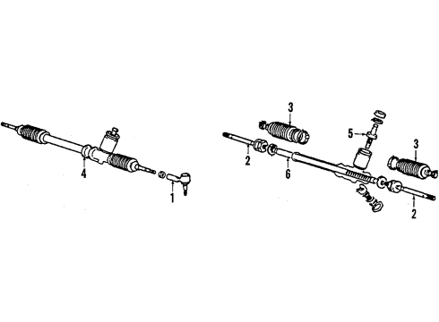 1984 Mitsubishi Tredia Steering Gear & Linkage Diagram 3