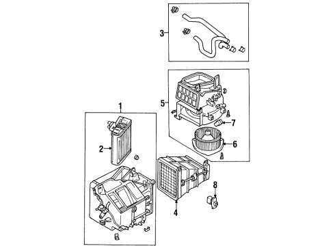 1996 Mitsubishi Eclipse Heater Components Diagram 2