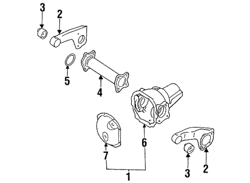 2000 Mitsubishi Montero Carrier & Components - Front