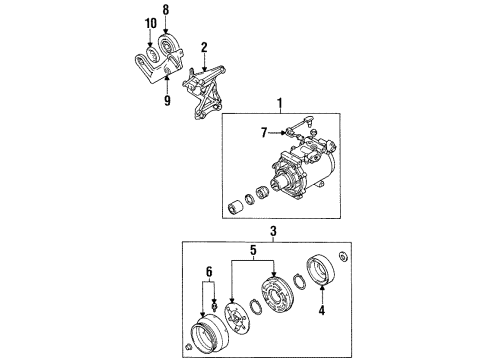 1997 Mitsubishi Eclipse A/C Compressor Diagram 2