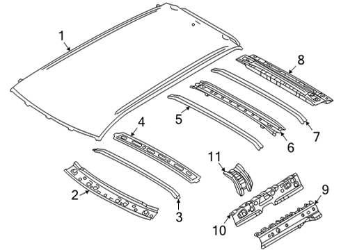 2025 Mitsubishi Outlander PHEV Roof & Components Diagram 2