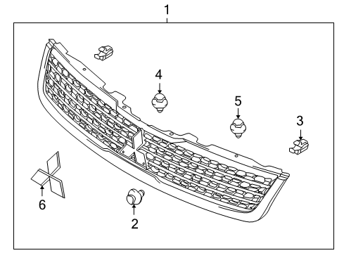 2011 Mitsubishi Endeavor Grille & Components