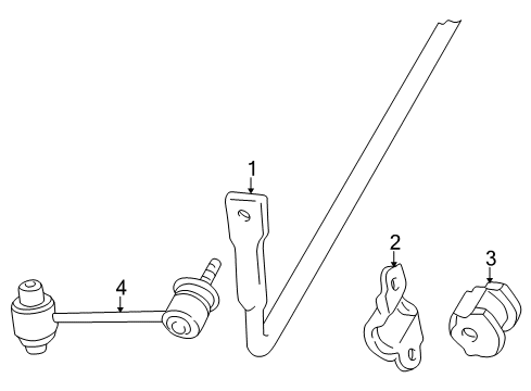 2004 Mitsubishi Outlander Stabilizer Bar & Components Diagram 5