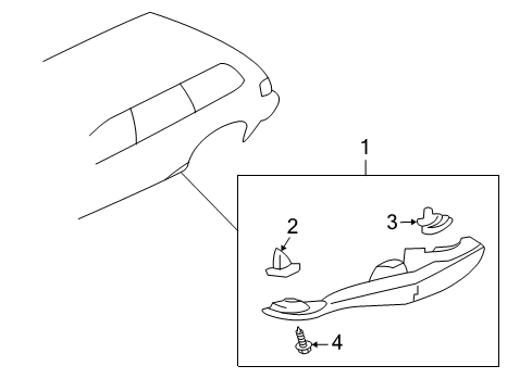 2005 Mitsubishi Endeavor Exterior Trim - Pillars