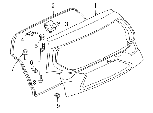2008 Mitsubishi Outlander Lift Gate