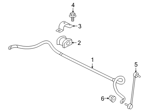 2011 Mitsubishi Lancer Stabilizer Bar & Components Diagram 2
