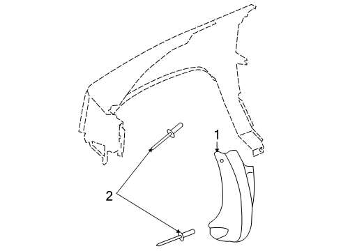 RIVET,SIDE MOULDING Diagram for 06500911