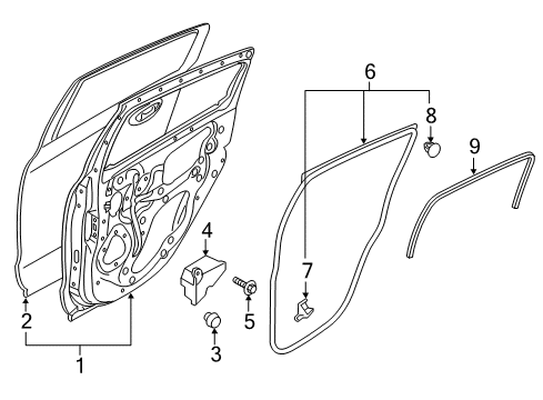 2023 Mitsubishi Mirage Door & Components Diagram 2