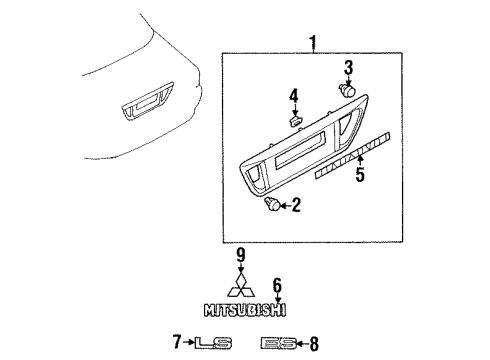 2004 Mitsubishi Diamante Exterior Trim - Trunk