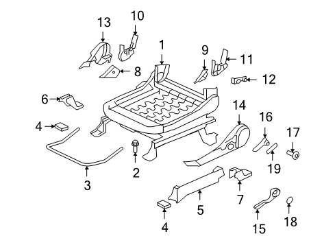 2008 Mitsubishi Outlander Tracks & Components Diagram 2