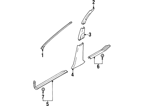 2001 Mitsubishi Diamante Interior Trim - Pillars