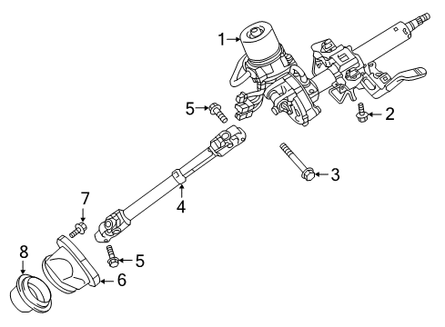 2015 Mitsubishi Outlander Steering Column Assembly
