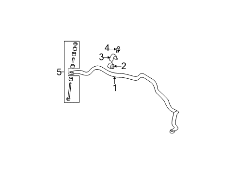 2004 Mitsubishi Lancer Stabilizer Bar & Components Diagram 2