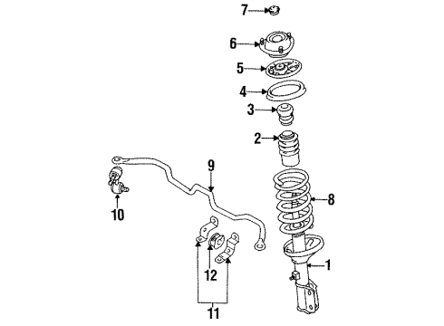 1995 Mitsubishi Expo Front Suspension Components