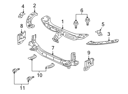 2008 Mitsubishi Outlander Radiator Support