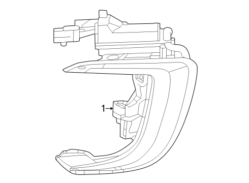 2015 Mitsubishi Outlander Sport Daytime Running Lamp Components