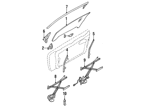 1995 Mitsubishi Eclipse Door Diagram
