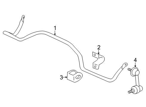 2021 Mitsubishi Outlander PHEV Stabilizer Bar & Components Diagram 4