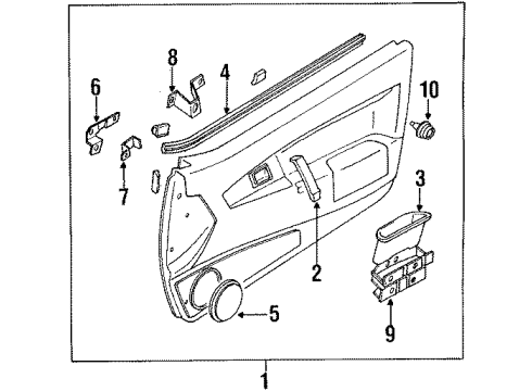1991 Mitsubishi Eclipse Door Trim Panel