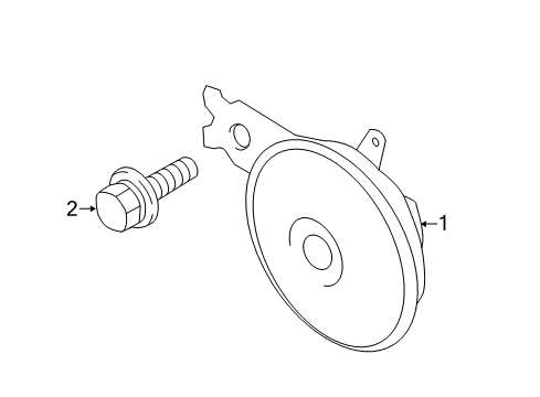 2014 Mitsubishi Mirage Horn