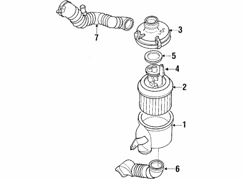 1989 Mitsubishi Mirage Filters Diagram 2